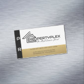 黒金ゴールド白 |ハウスロゴ マグネット名刺 (インサイチュ)