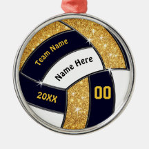 黒金ゴールド白、バレーボールオーナメントの個人用設定