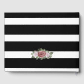 黒金ゴールド紙吹雪赤面フローラブライダルシャワー ゲストブック (裏面)