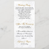 黒金ゴールド結婚式 プログラム (裏面)