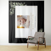 黒金ゴールド緑色写真葬祭慰霊祭 タペストリー (インサイチュ)