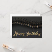 黒金ゴールド脊椎カイロプラクティック誕生日カード カード (正面/裏面インサイチュ)
