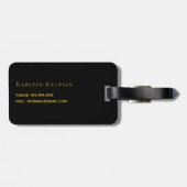 黒金ゴールド船キャプテンストライプズ ラゲッジタグ (裏面横)