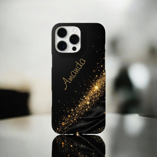 黒金ゴールド融合 iPhone 16 PRO MAXケース