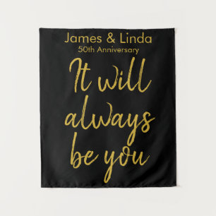 黒金ゴールド記念日パーティーフォトブース背景 タペストリー