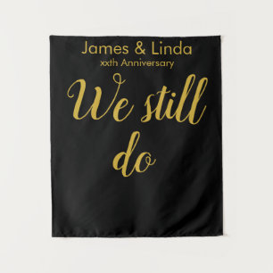 黒金ゴールド記念日パーティーフォトブース背景 タペストリー