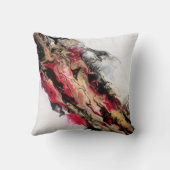 黒金ゴールド赤抽象芸術枕 クッション (裏面)