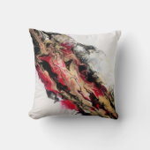 黒金ゴールド赤抽象芸術枕 クッション (正面)