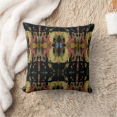 黒金ゴールド赤緑地中海の大タイル クッション (ブランケット)