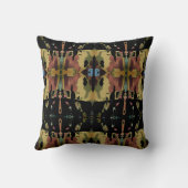 黒金ゴールド赤緑地中海の大タイル クッション (裏面)