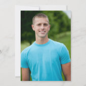 黒金ゴールド赤翼紋写真卒業 招待状 (裏面)