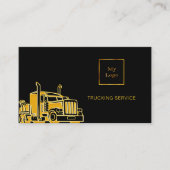 黒金ゴールド輸送業者サービスQRコード 名刺 (正面)