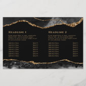 黒金ゴールド重ね折りパンフレット (裏面)