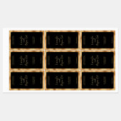 黒金ゴールド防水化粧品ボトルラベル ラベル (シート)