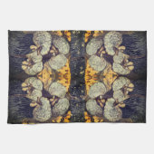 黒金ゴールド鳥パタ素朴ーンキッチンタオル キッチンタオル (横)