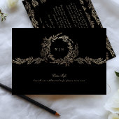 黒金ゴールド黒檀モノグラムリース詳細結婚ズ エンクロージャーカード