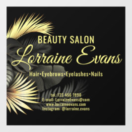 黒金ゴールド エレガント ウィンドウサイン