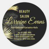 黒金ゴールド エレガント ラウンドシール (正面)