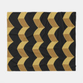 黒金ゴールド フリースブランケット (正面(横))