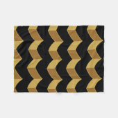 黒金ゴールド フリースブランケット (正面(横))