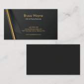 黒金ゴールド |ミニマルモダンプロフェッショナル 名刺 (正面/裏面)