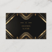 黒金ゴールド |高モダン価エレガント 名刺 (正面)