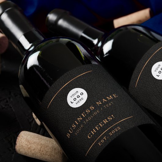 黒金事業会社名のロゴを追加してください ワインラベル