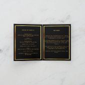 黒金写真エレガントフラワー葬儀プログラム サンキューカード (内部)