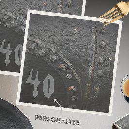 黒金属工業スタイルマンパーティー スタンダードランチョンナプキン