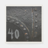 黒金属工業スタイルマンパーティー スタンダードランチョンナプキン (正面)