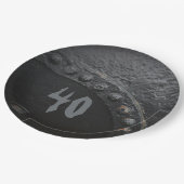 黒金属工業スタイルマンパーティー ペーパープレート (アングル)