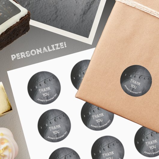 黒金属工業スタイルマンパーティー ラウンドシール