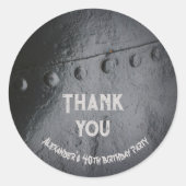 黒金属工業スタイルマンパーティー ラウンドシール (正面)