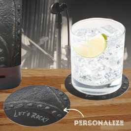 黒金属工業スタイルマンパーティー ラウンドペーパーコースター