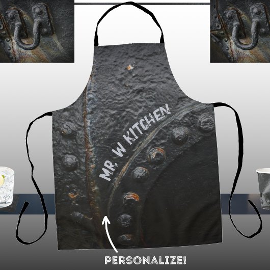 黒金属工業スタイル エプロン