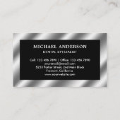 黒金属鋼歯歯科臨床歯科医 名刺 (裏面)