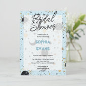 黒金青の天体的なブライズシャワー 招待状 (スタンド正面)