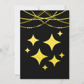 黒金 古典的な巻物 50周年記念 結婚式 サンキューカード (裏面)