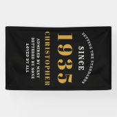 黒金　誕生　1935年　90歳の誕生日　名前を追加 横断幕 (横)