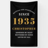 黒金　誕生　1935年　90歳の誕生日 横断幕 (縦)