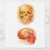 黒鉛勉強スカルラベル ワインラベル (シングルラベル)