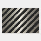 黒銀のクリスマス ラッピングペーパーシート (正面2)