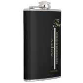 黒銀のグローマンギフトをパーソナライズ フラスク (右)