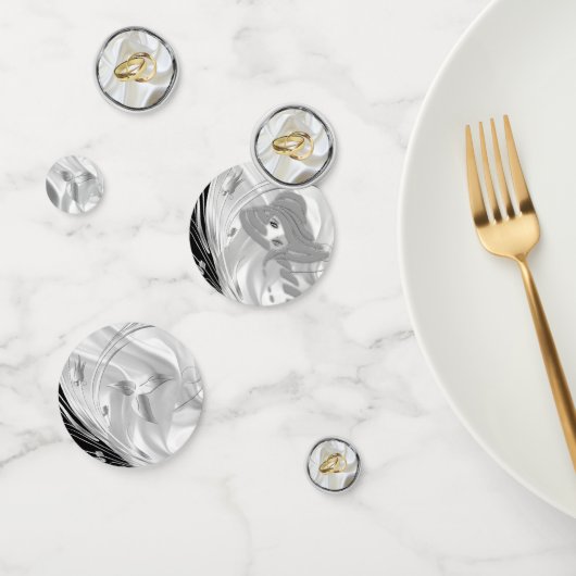 黒銀のシルクアイボリー コンフェッティ (グループ)