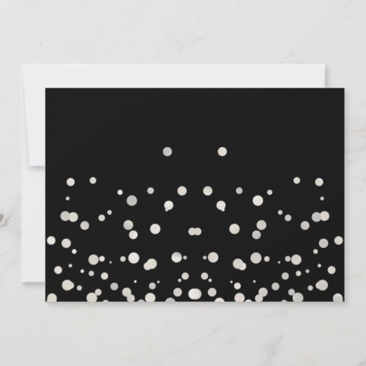 黒銀の光が輝く私の名誉のマトロン 招待状 (裏面)