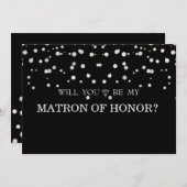 黒銀の光が輝く私の名誉のマトロン 招待状 (正面/裏面)