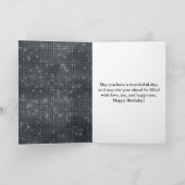 黒銀エレガントスパークル模様誕生日 カード (内部)