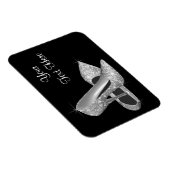 黒銀エレガントハイヒール靴マグネット マグネット (右側)