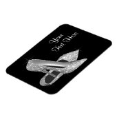 黒銀エレガントハイヒール靴マグネット マグネット (左側)