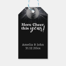 黒銀エレガント白大晦日結婚の ギフトタグ
